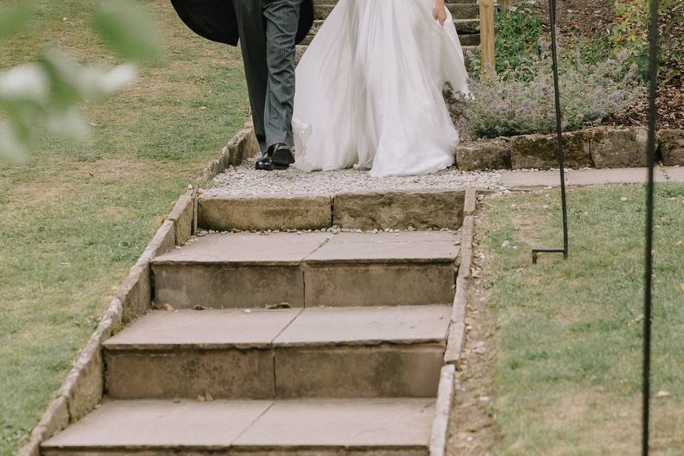 Newly weds celebrating