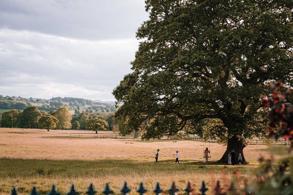 The view out to Chatsworth