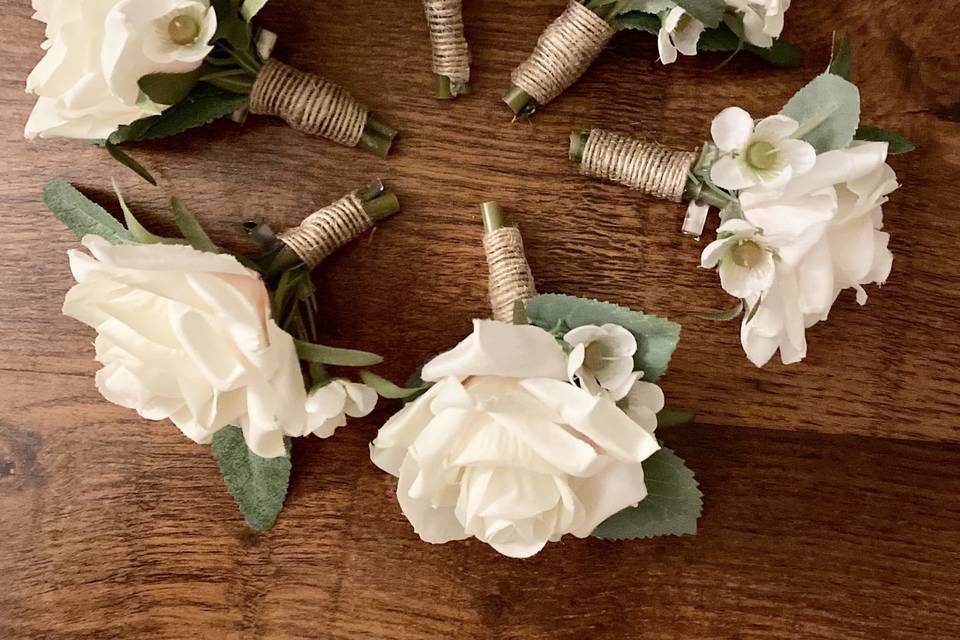 Rose and wax flower