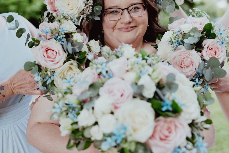 Floral portrait wedding