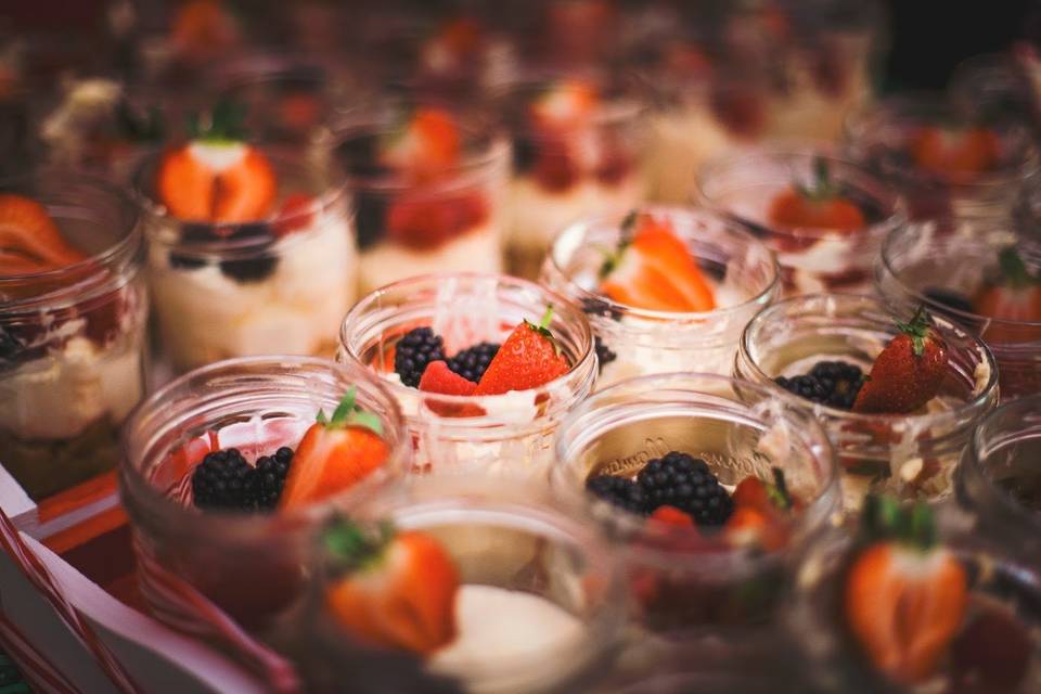 Cheesecake jam jars