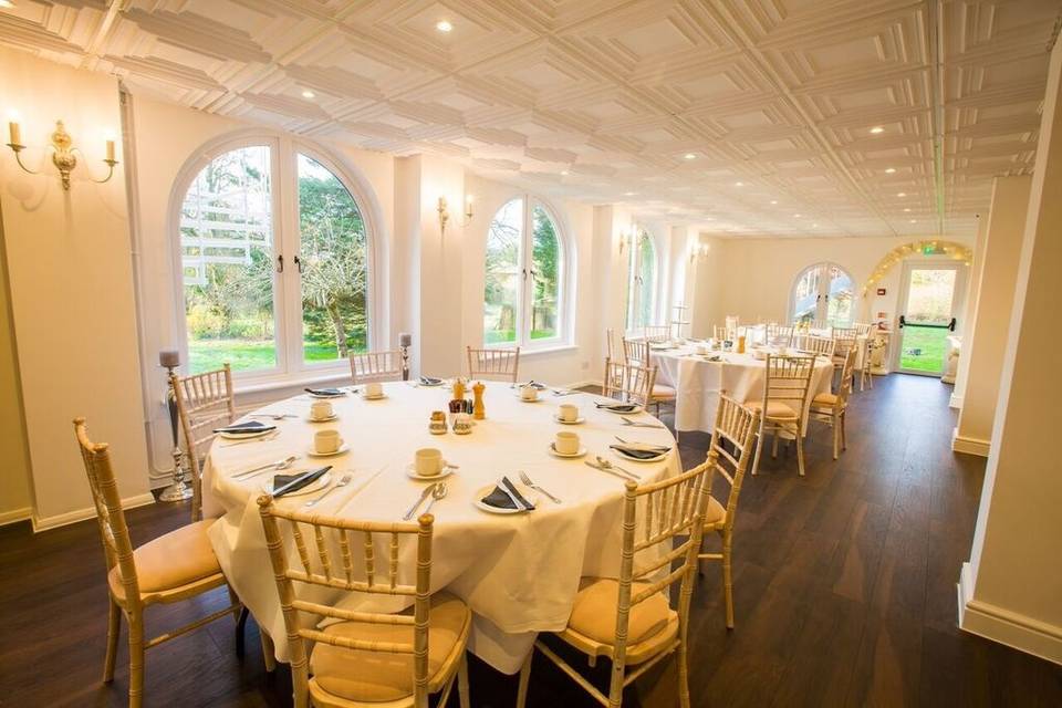 Wedding breakfast room