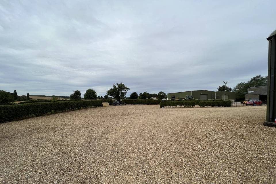 Gravelled car parking