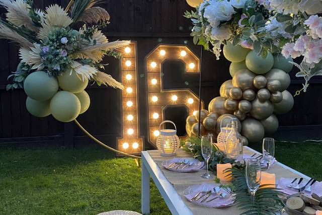 Balloon & Pampas Hoop