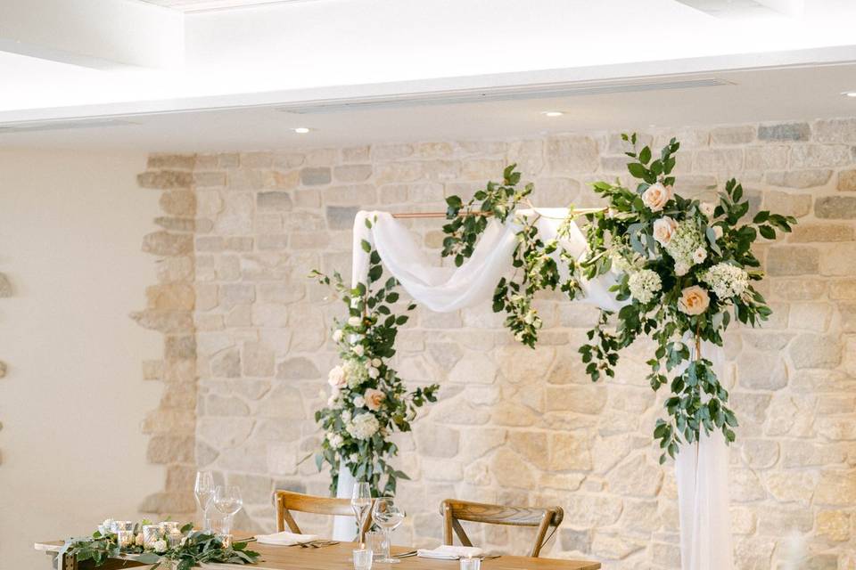 Fabric statement backdrop