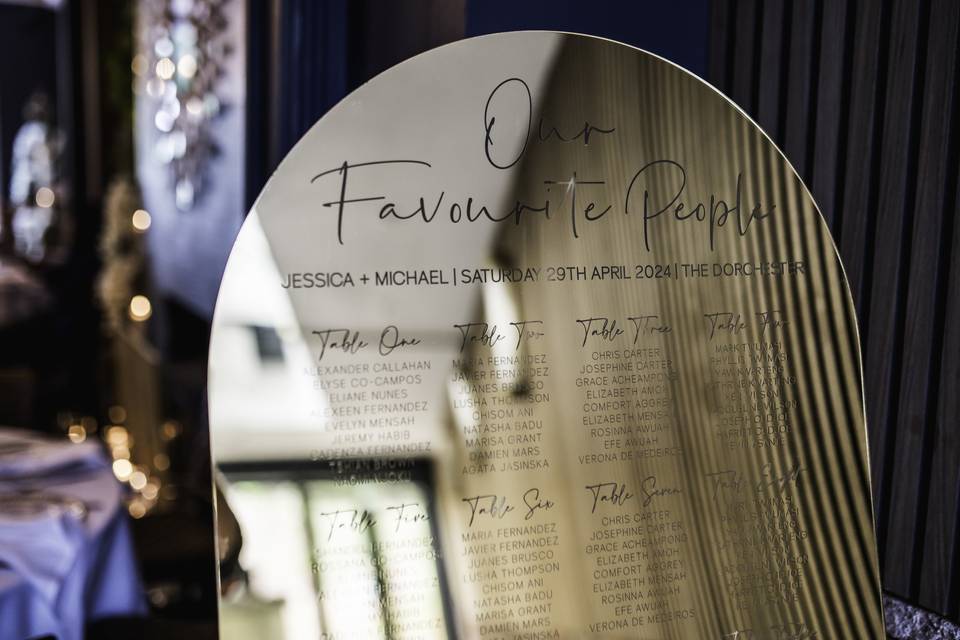 Mirror Welcome Sign