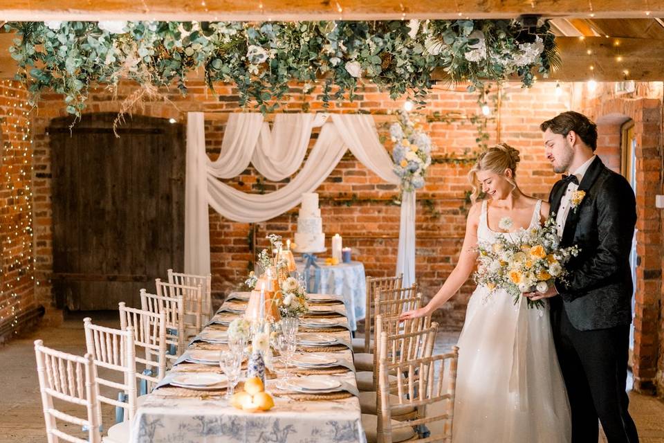 Drapes, florals, tablescapes