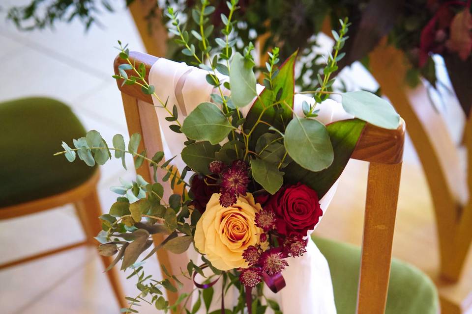 Chair flowers
