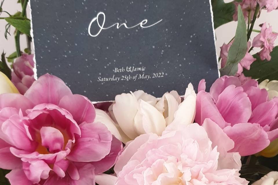 Table name cards