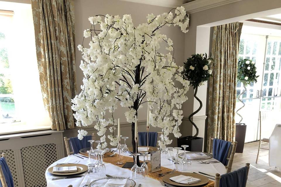 Blue and Gold Decor