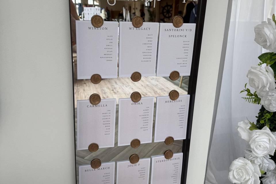 Personalised table plan
