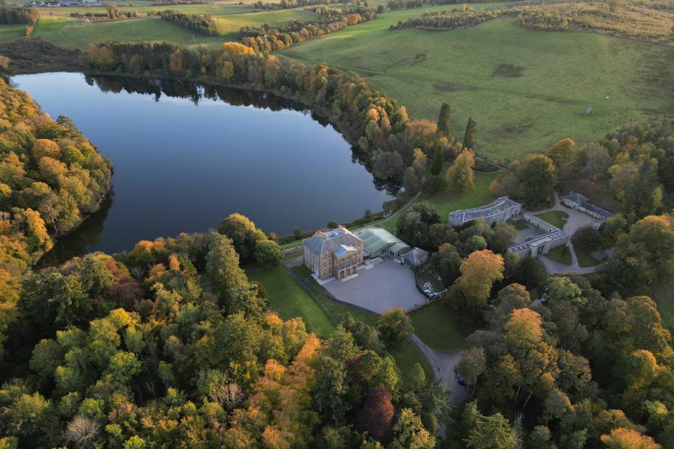 Ariel picture of the estate