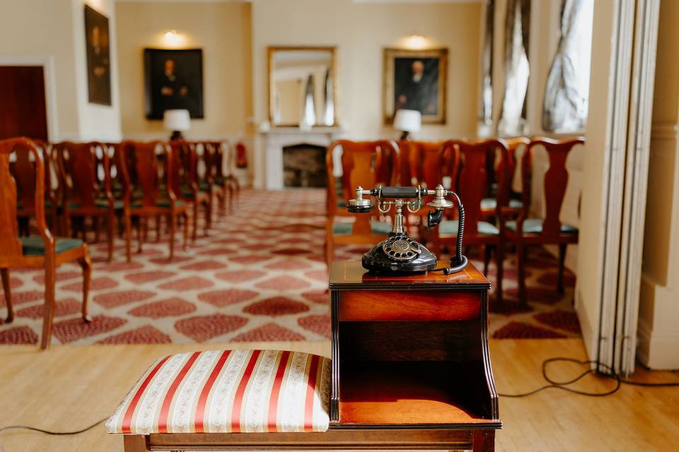 Audio Guestbook + phone table