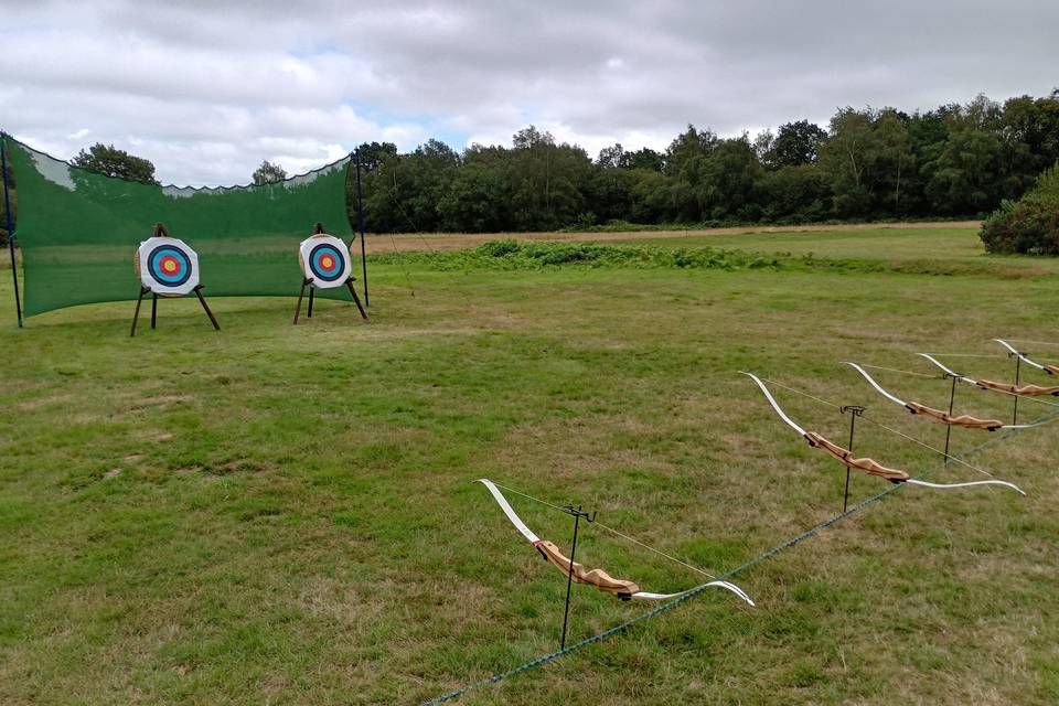 Archery at a wedding