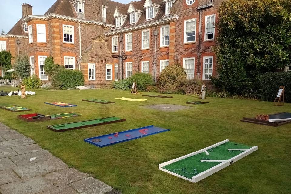 Crazy Golf wedding hire