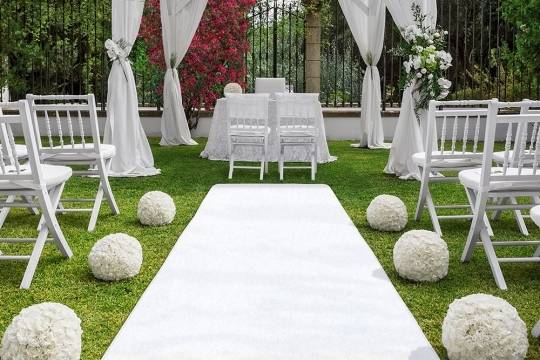 Outdoor wedding ceremony