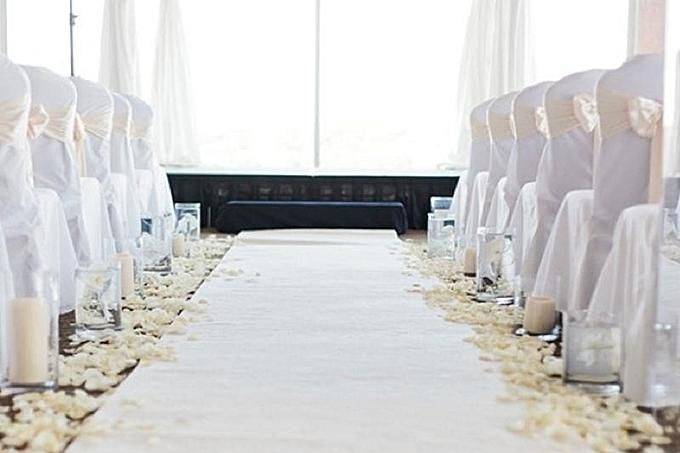 Wedding ceremony aisle decor