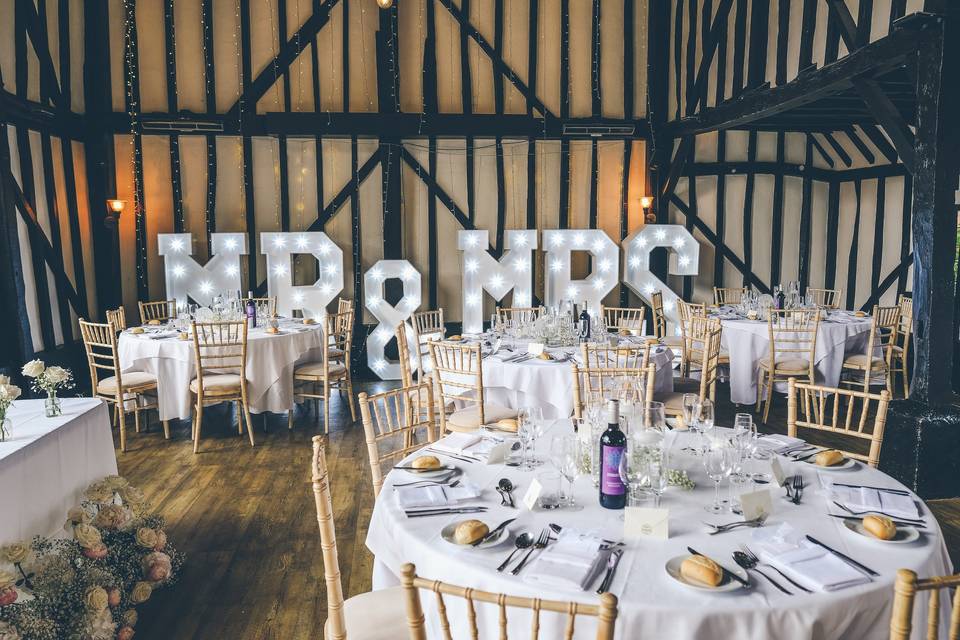 Wedding Breakfast Set Up