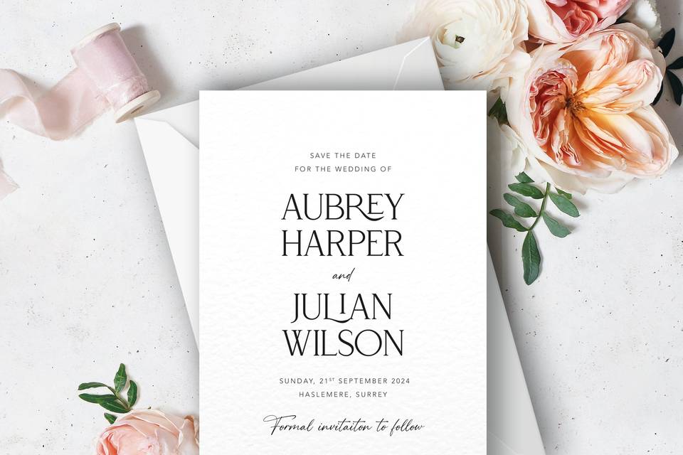 Aubrey wedding invitations