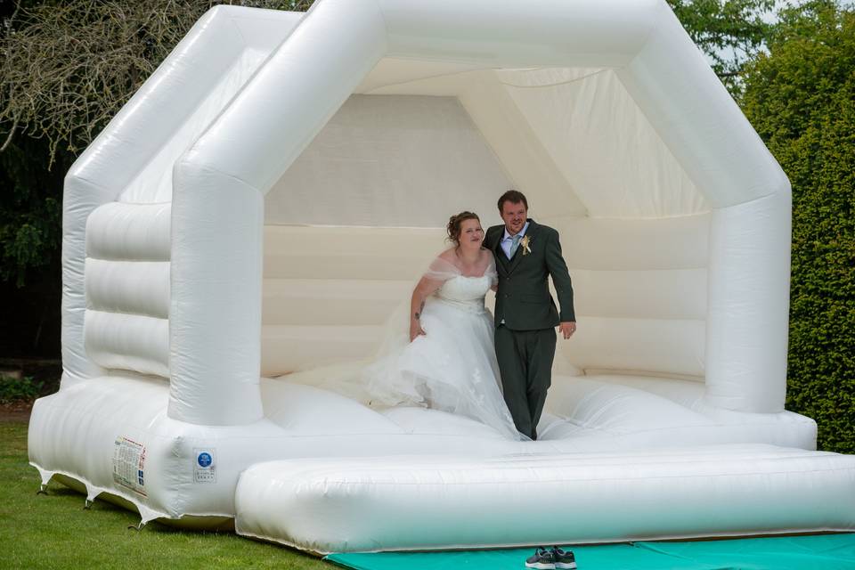 Bouncy castle on Croquet Lawn