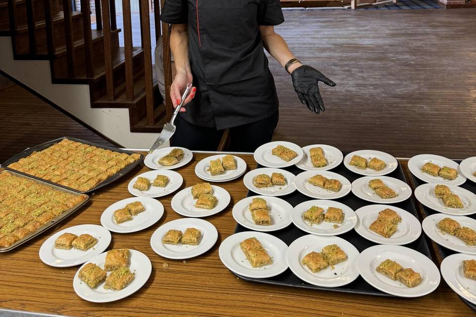 Chef Maya Serving Baklava