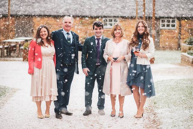 A family moment in the snow