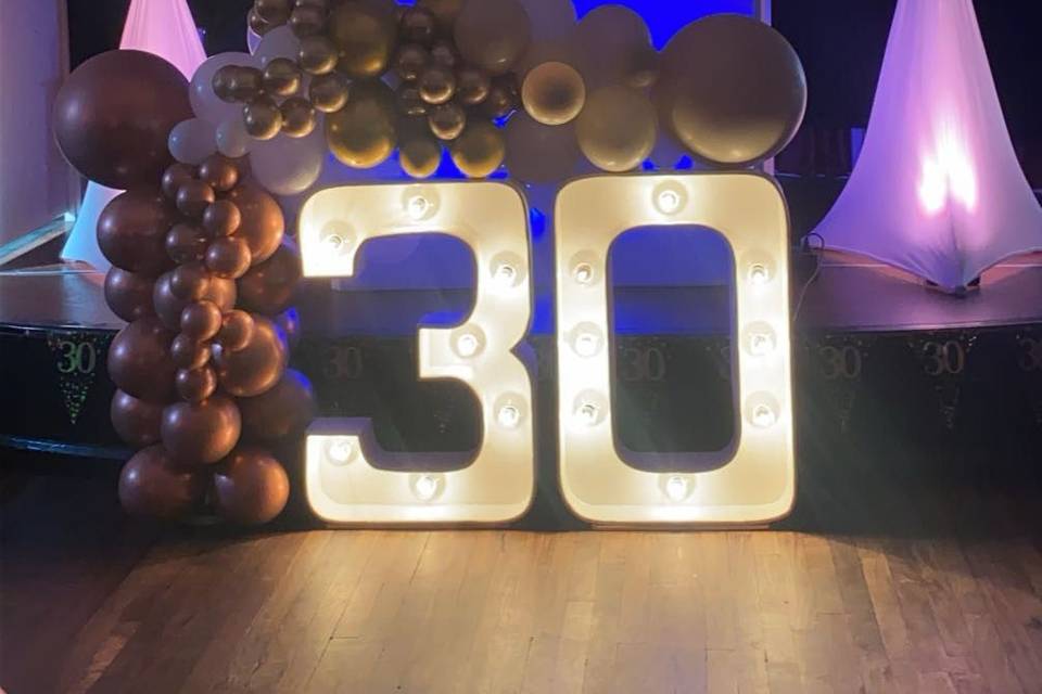 Birthday balloon display