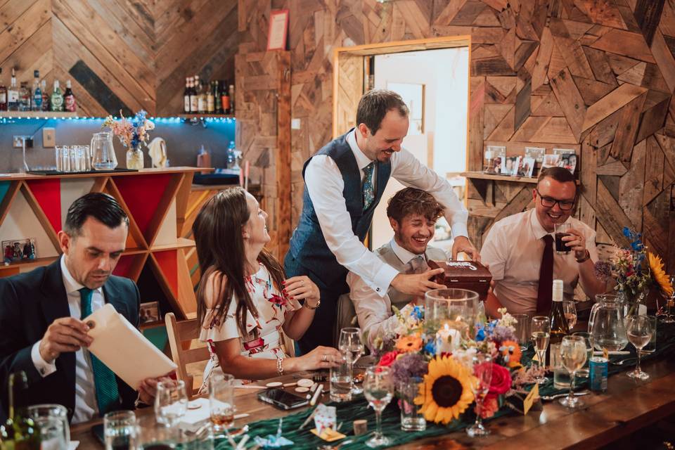 Our Wedding game at a wedding