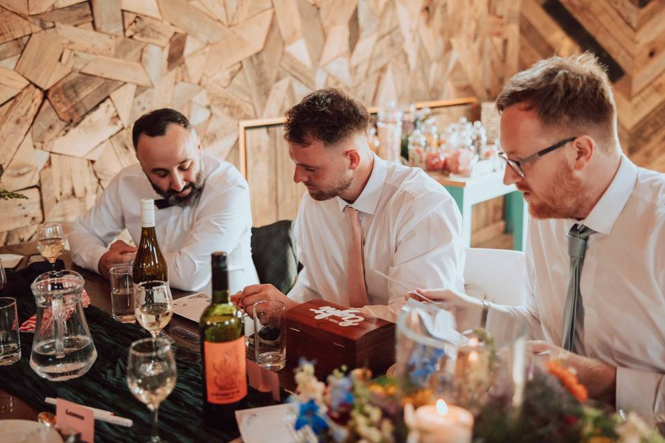 Our Wedding game at a wedding