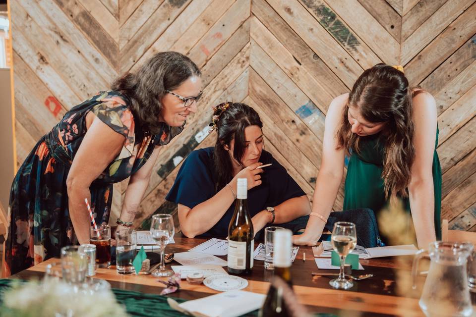 Our Wedding game at a wedding