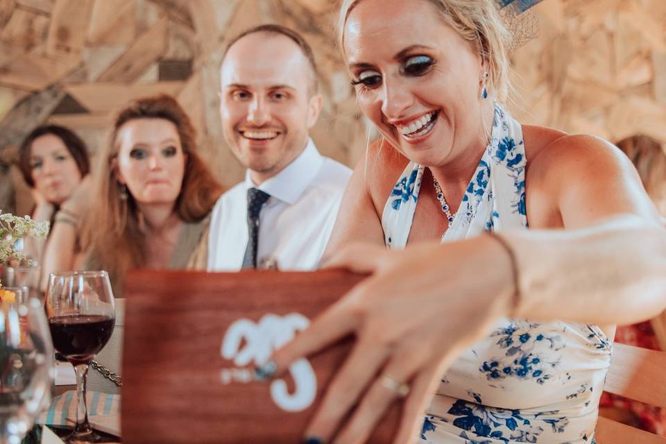 Our Wedding game at a wedding