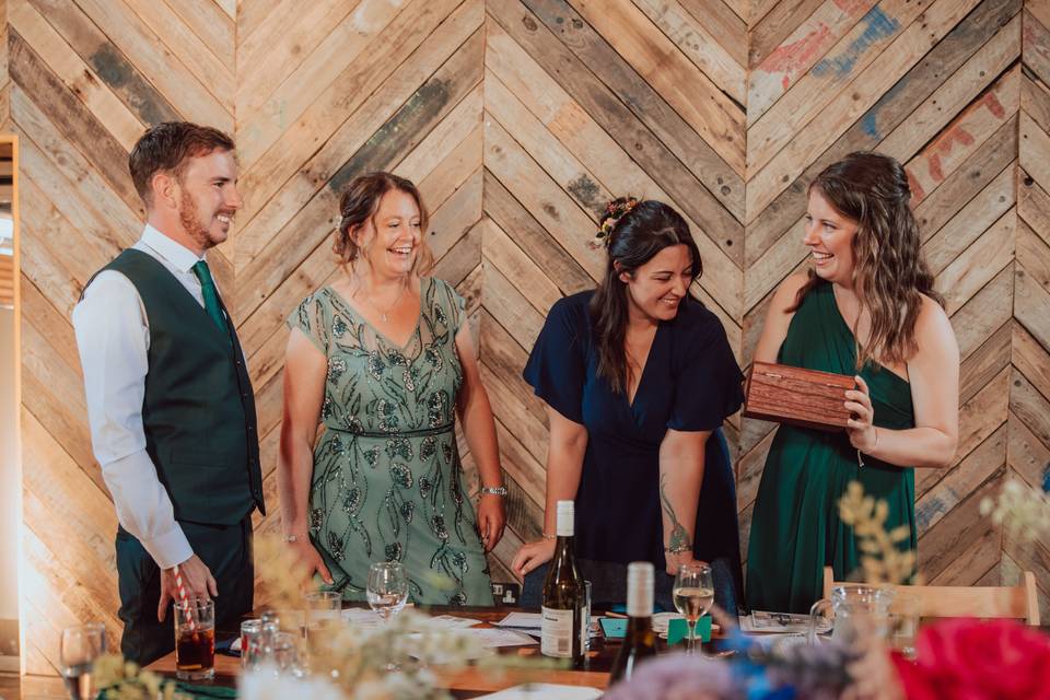 Our Wedding game at a wedding