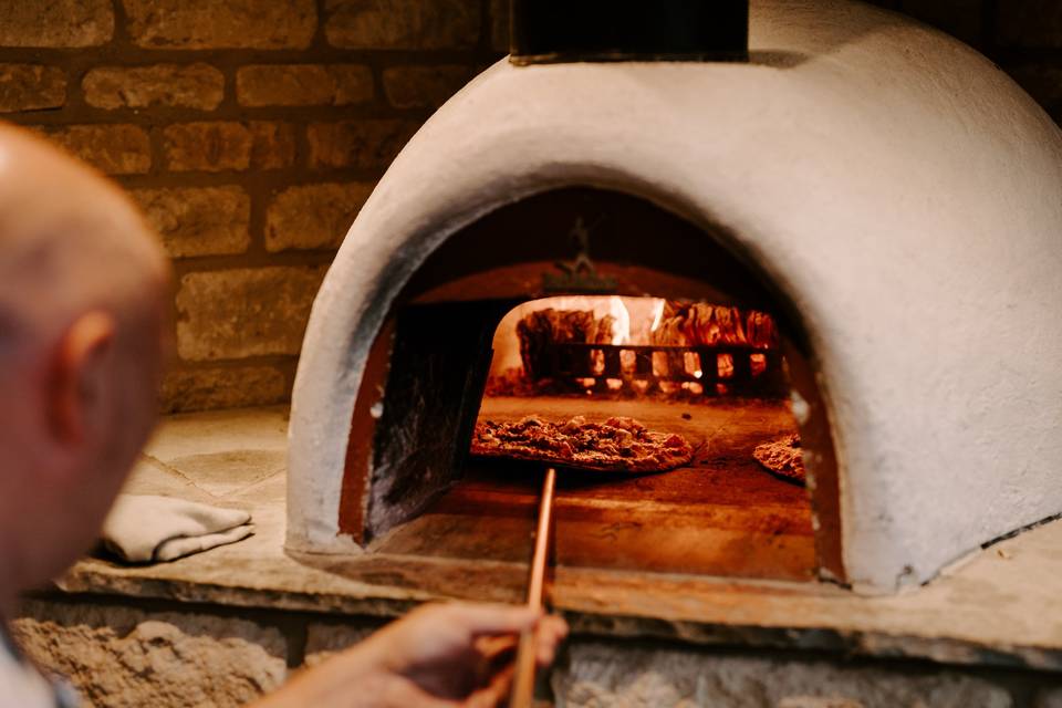 Pizza oven on the terrace