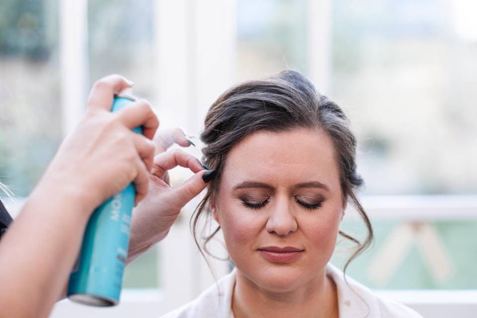 Soft romancing low bun