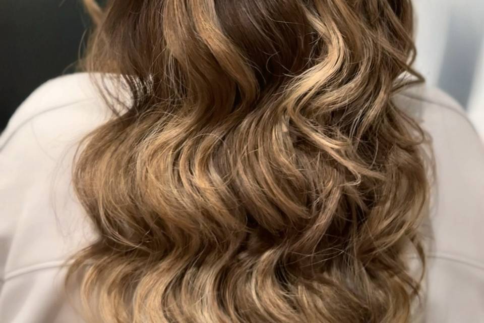 Textured half up