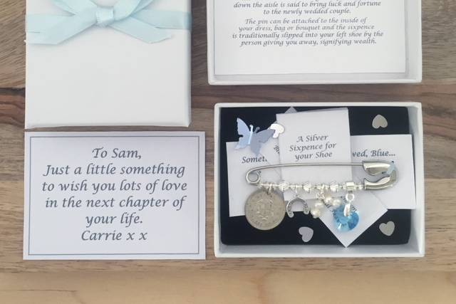 Gift boxed Pin Charm for Bride