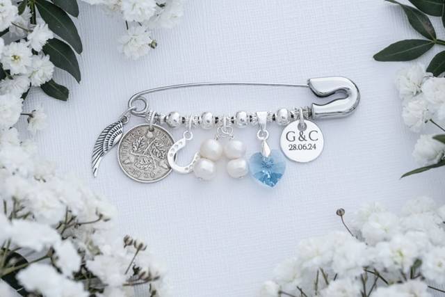 Something Blue wedding charm