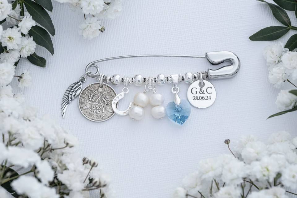 Something Blue wedding charm