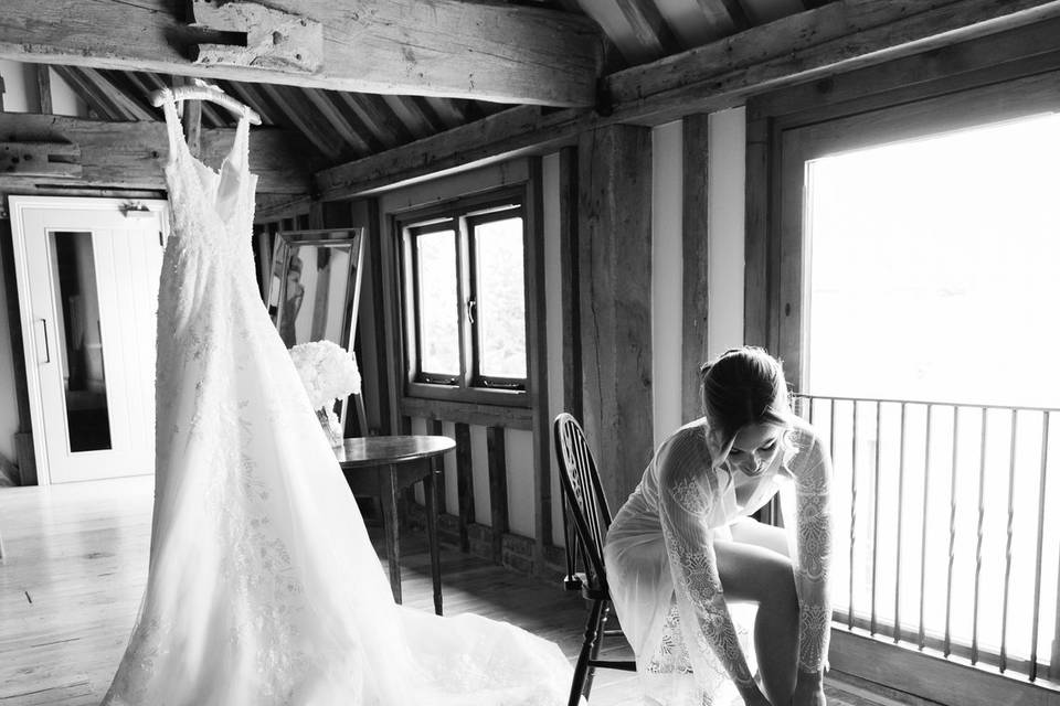 Shoes on, vows packed