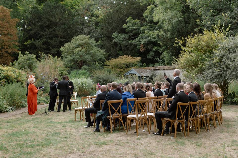 Walled garden ceremony