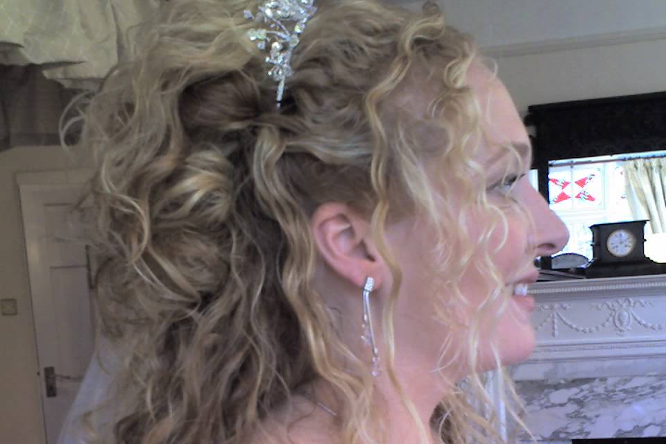 Brides hair