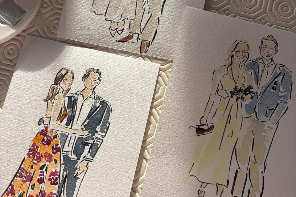 Live wedding guest illustratio
