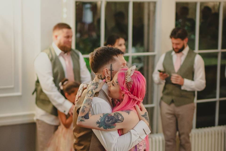 Bride and groom first dance
