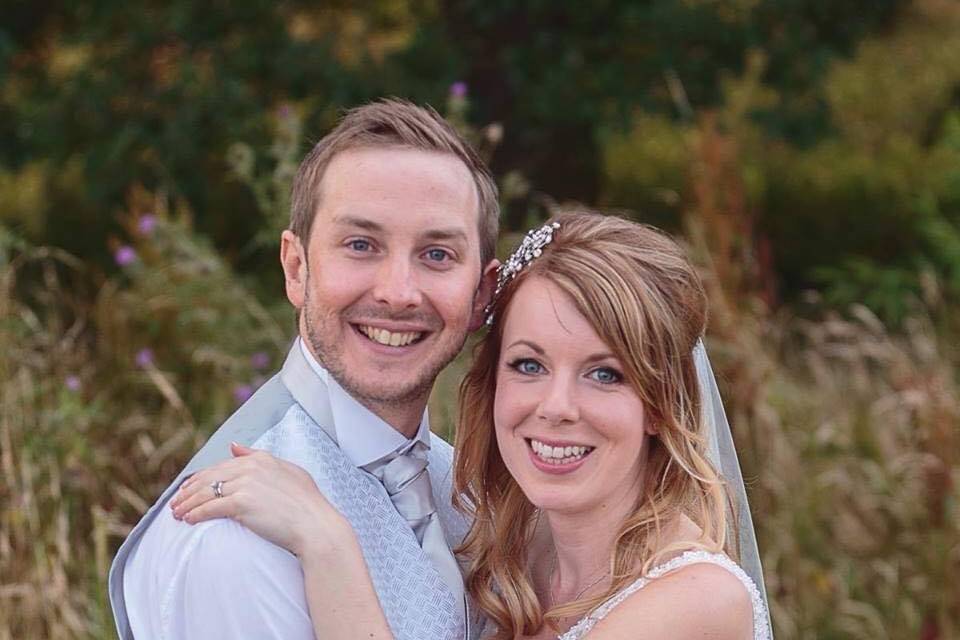 Half up bride hairstyle