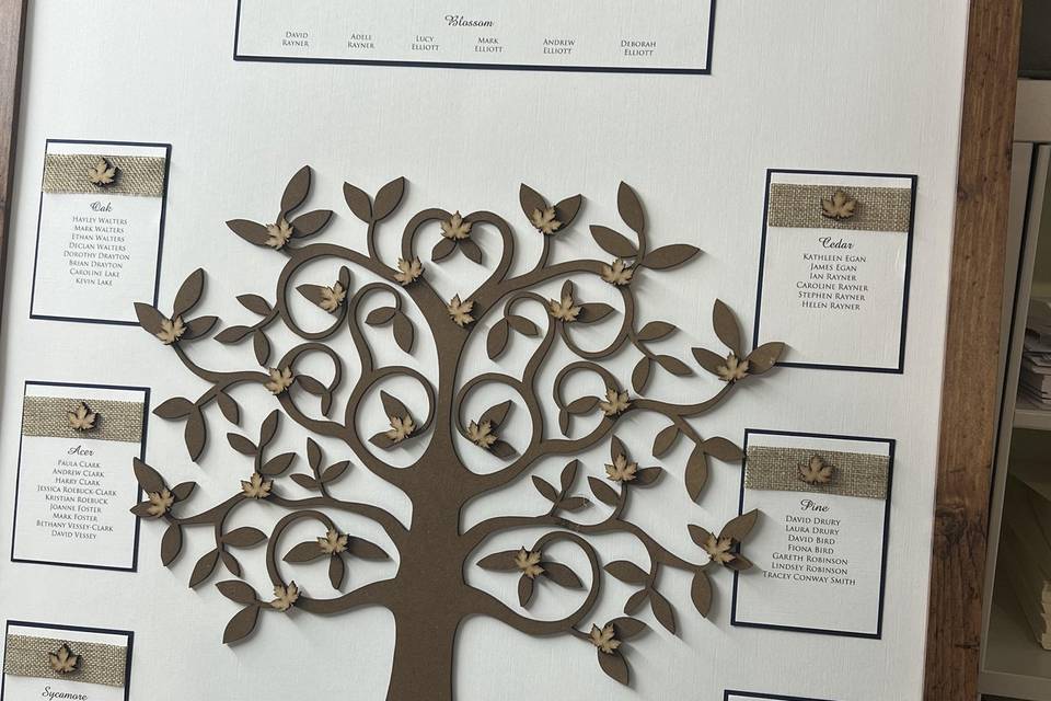 Wooden tree table plan