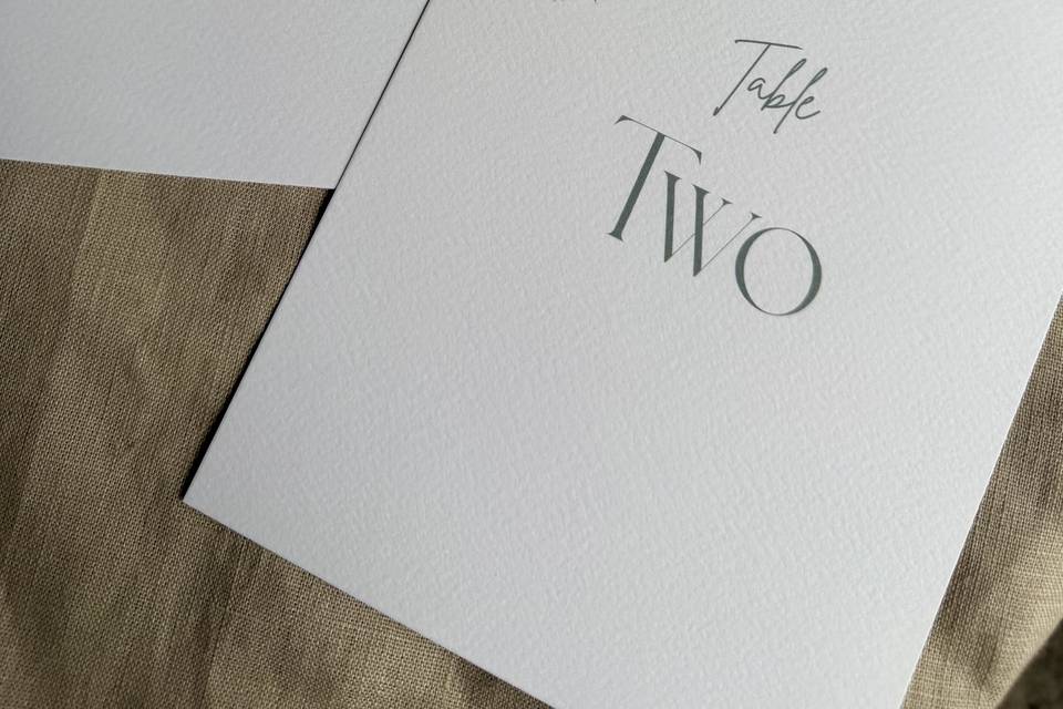 Floral table number