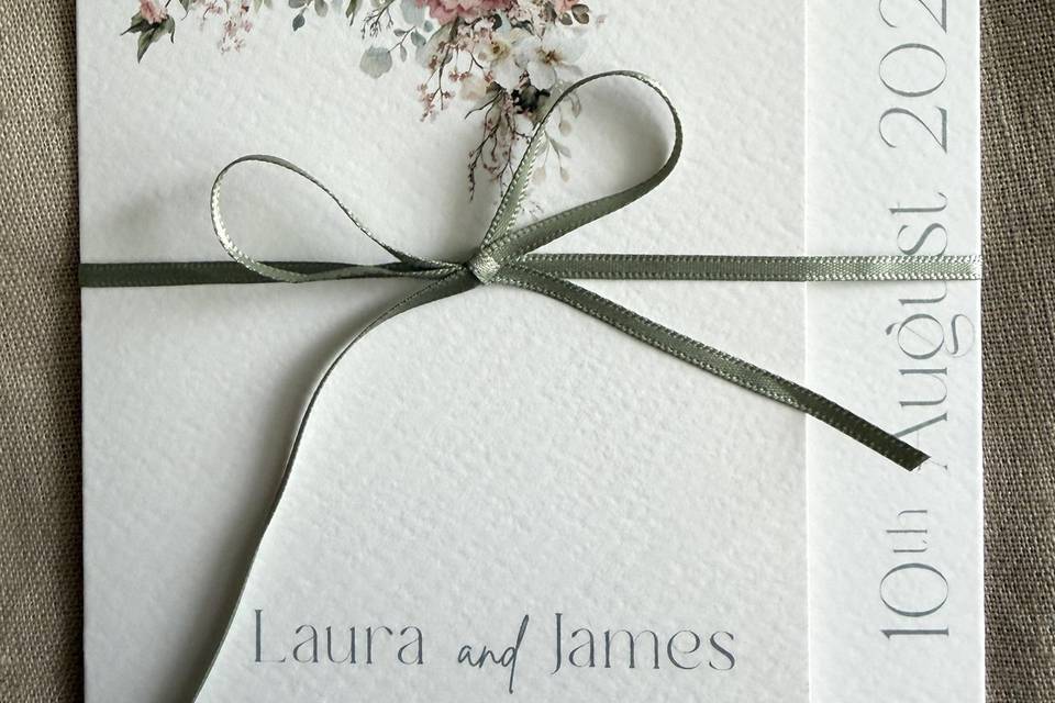 Floral Gatefold invitation