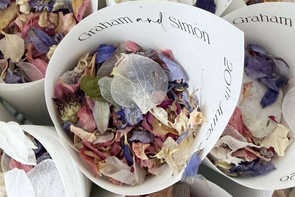 Personalised confetti
