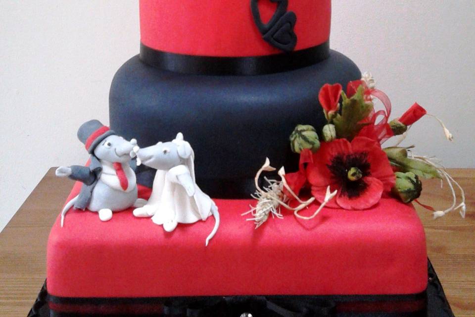 Poppies Wedding Cake