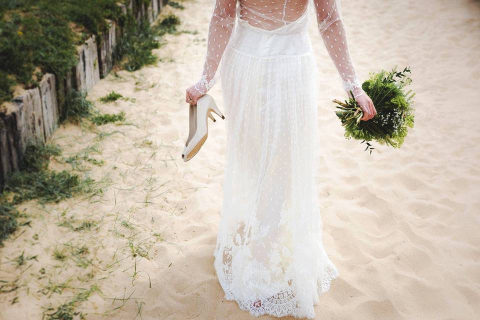 Beach wedding details